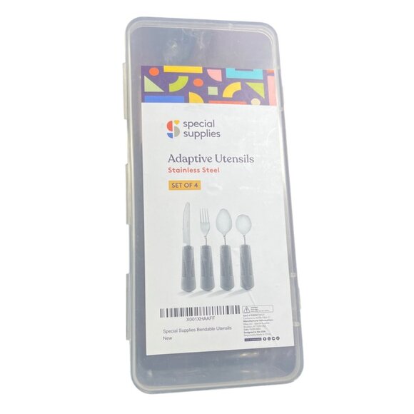 Adaptive Stainless Steel Utensils Set Of 10 With Ergonomic Handles For Easy Grip - Picture 4 of 6